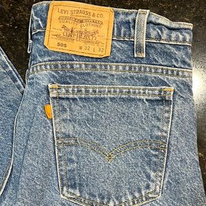- Vintage Black Bat 1993 USA LEVI 505 JEANS Orange Tag (R) 32/32